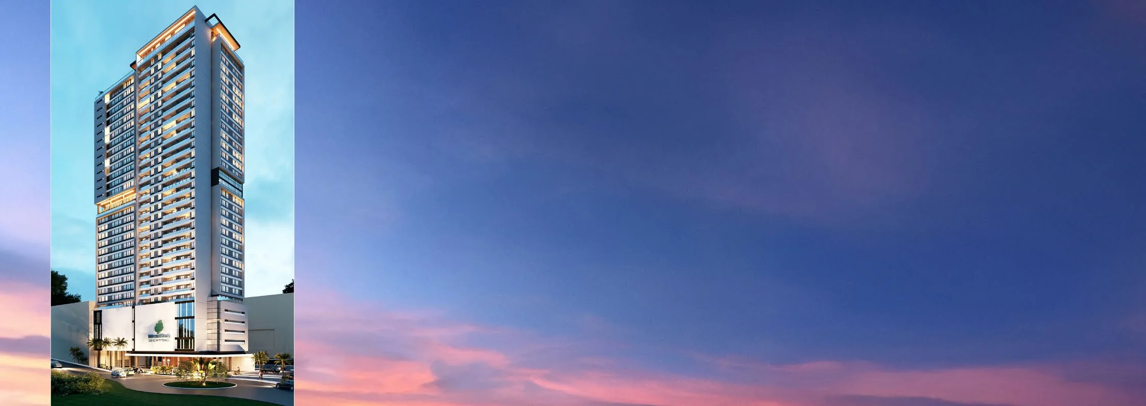 Torre do Diamond Sky ao entardecer