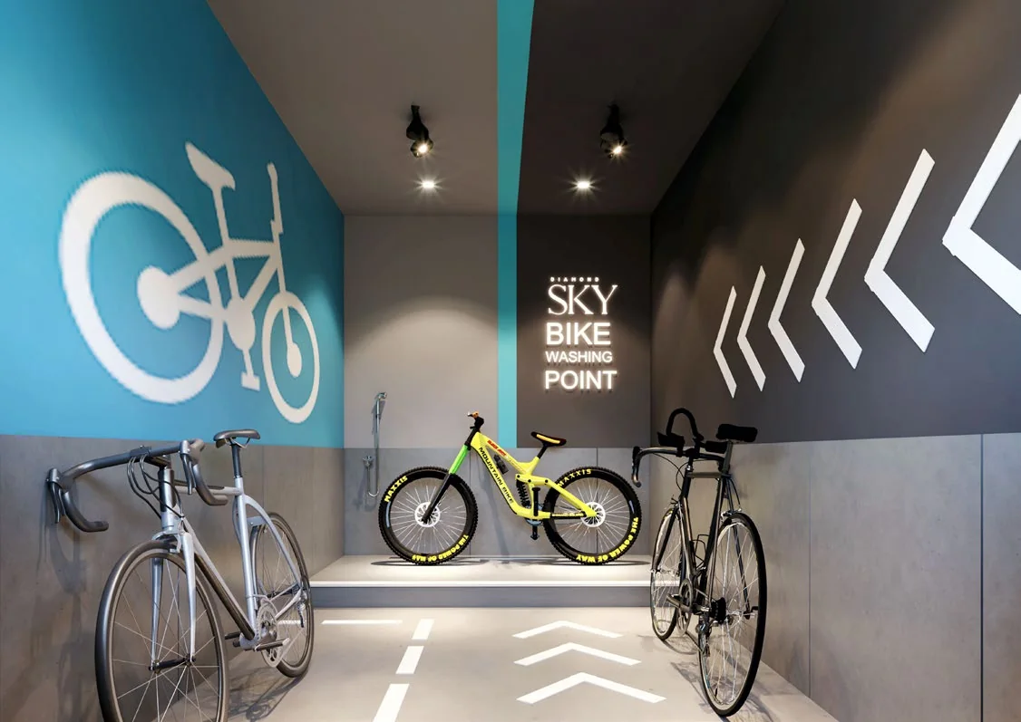 Sky Bike Washing Point, espaço para limpar bicicletas
